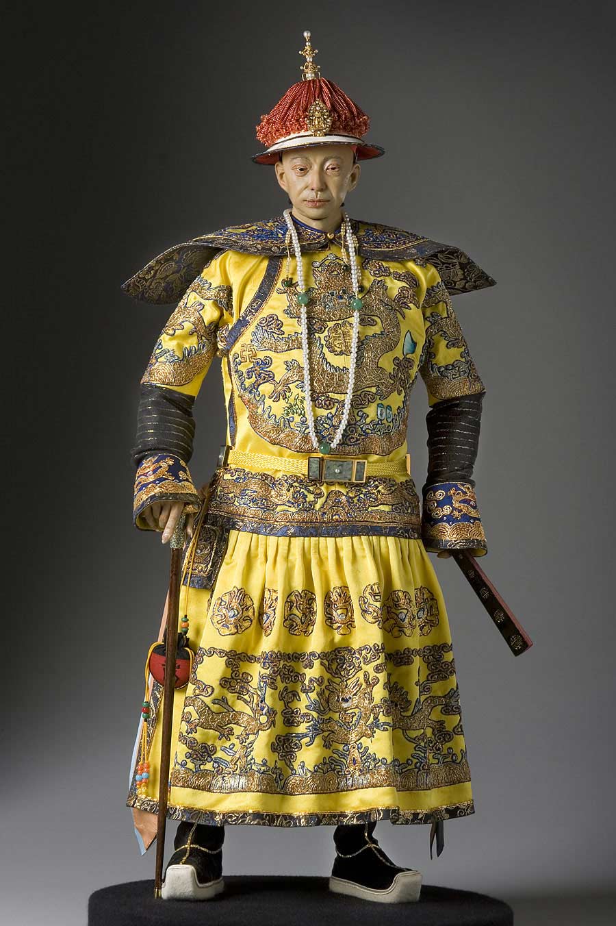 Full length color image of Hsien-Feng Emperor aka. Xianfeng Emperor, by George Stuart.