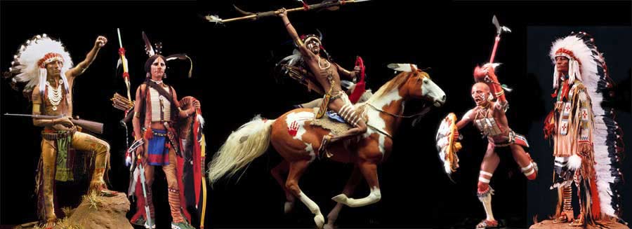 Native Americans: Comanche, Sioux and Lakota braves and chiefs 
