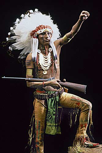 American History, Peoples of the Americas Group represented by Sioux Warrior